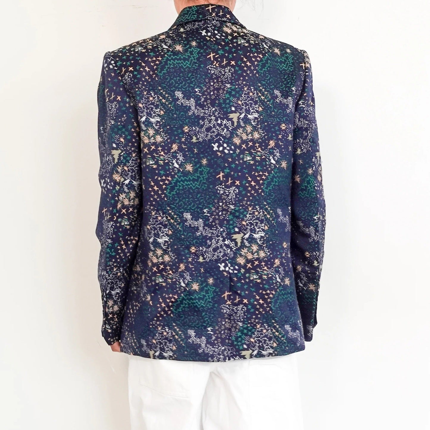 Women's long Viking jacquard blazer